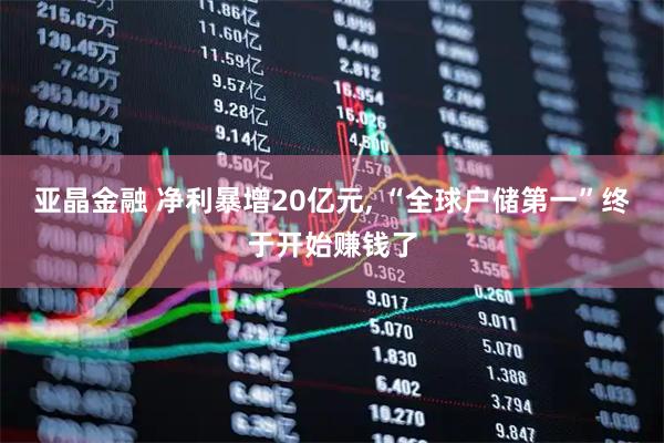 亚晶金融 净利暴增20亿元, “全球户储第一”终于开始赚钱了